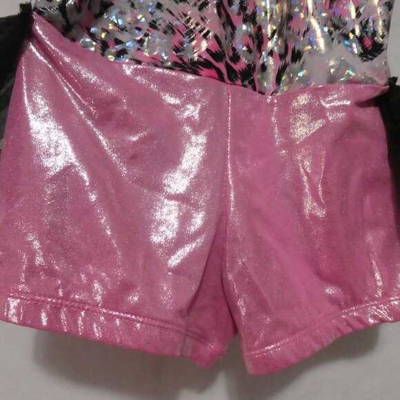 IN DANCEWEAR | size 6 XL | Girls' Pink, Silver and Black Glittery Dance Outfit - Picture 8 of 16